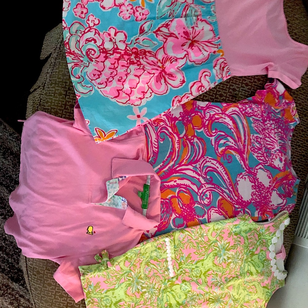 Bunch of Pink, Green, and blue Lilly!
